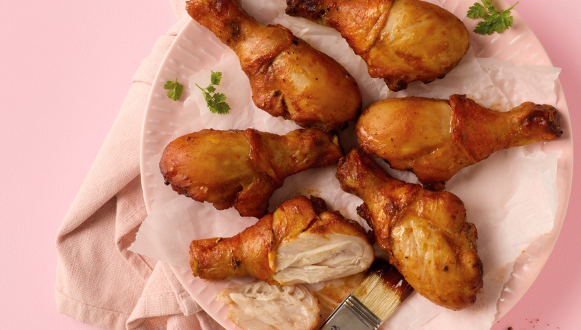 Drumsticks in <br>BBQ-marinade